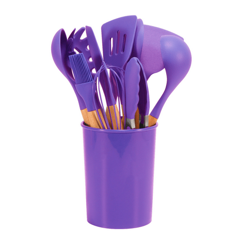 12 - Piece Silicone Kitchen Utensil Set with Bamboo Handles - Home by Lorena