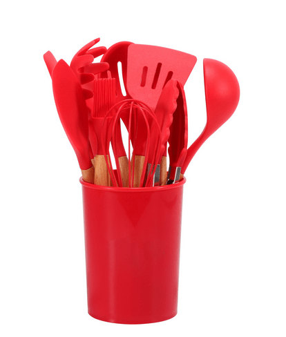12 - Piece Silicone Kitchen Utensil Set with Bamboo Handles - Home by Lorena