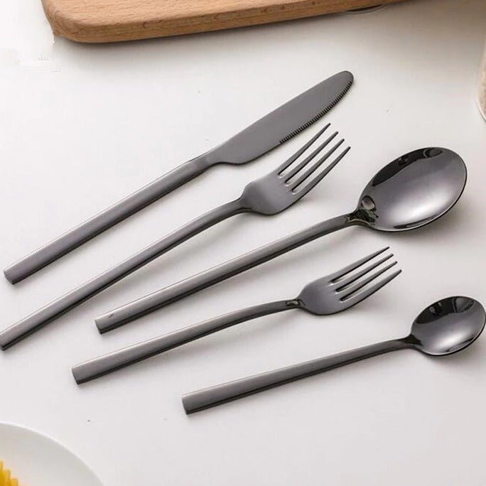 30 - Piece Stainless Steel Cutlery Set with Polished Finish - Home by Lorena