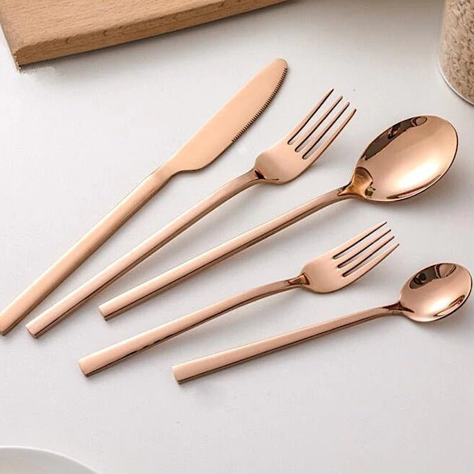 30 - Piece Stainless Steel Cutlery Set with Polished Finish - Home by Lorena