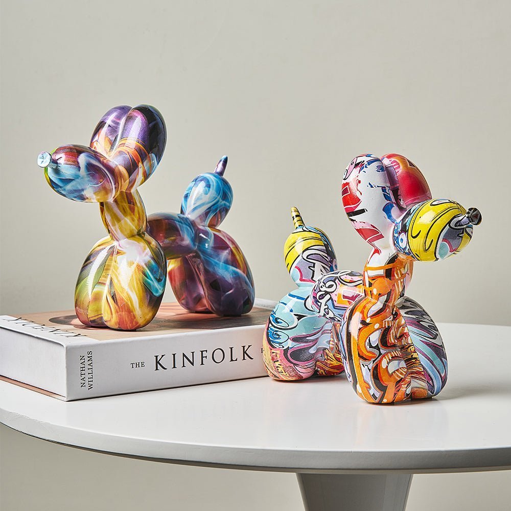 Abstract Resin Sculpture with Graffiti - Inspired Finish - Home by Lorena
