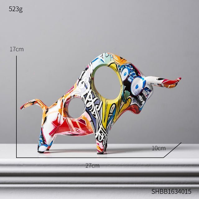 Abstract Resin Sculpture with Graffiti - Inspired Finish - Home by Lorena