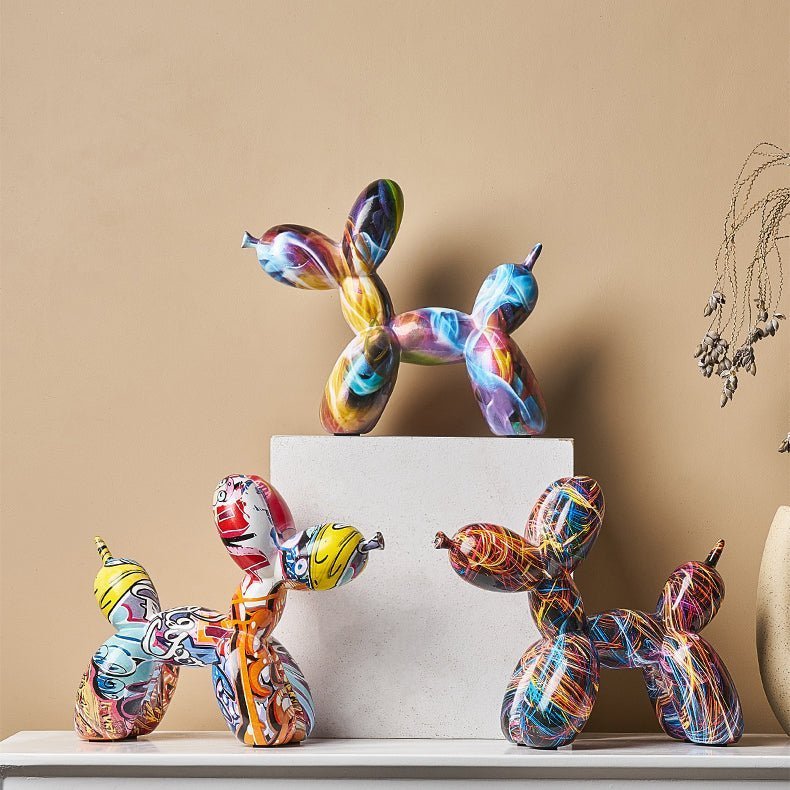 Abstract Resin Sculpture with Graffiti - Inspired Finish - Home by Lorena