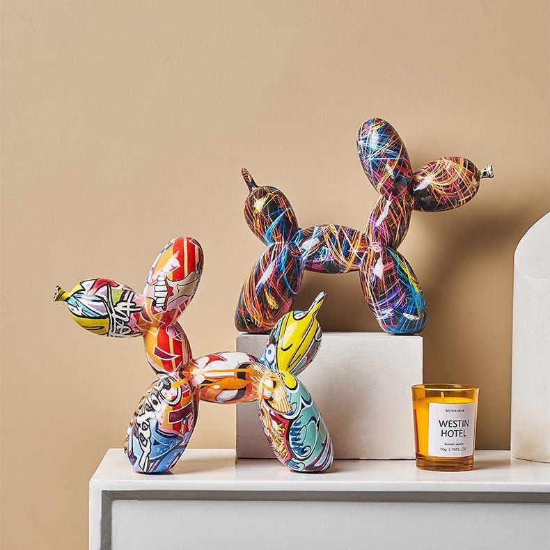 Abstract Resin Sculpture with Graffiti - Inspired Finish - Home by Lorena