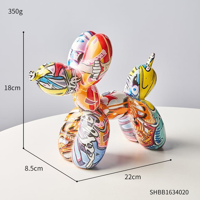 Abstract Resin Sculpture with Graffiti - Inspired Finish - Home by Lorena
