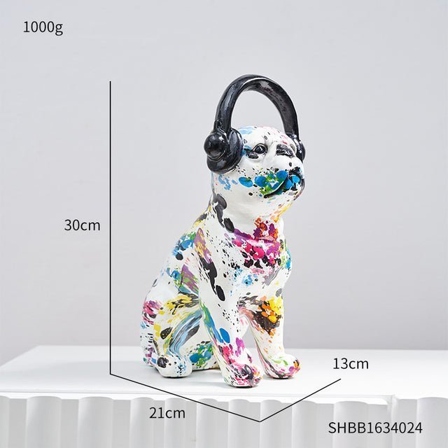 Abstract Resin Sculpture with Graffiti - Inspired Finish - Home by Lorena