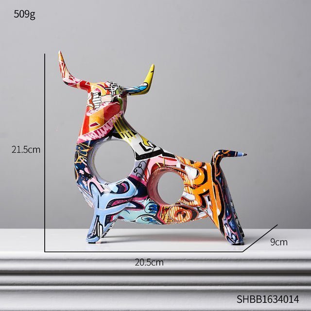 Abstract Resin Sculpture with Graffiti - Inspired Finish - Home by Lorena