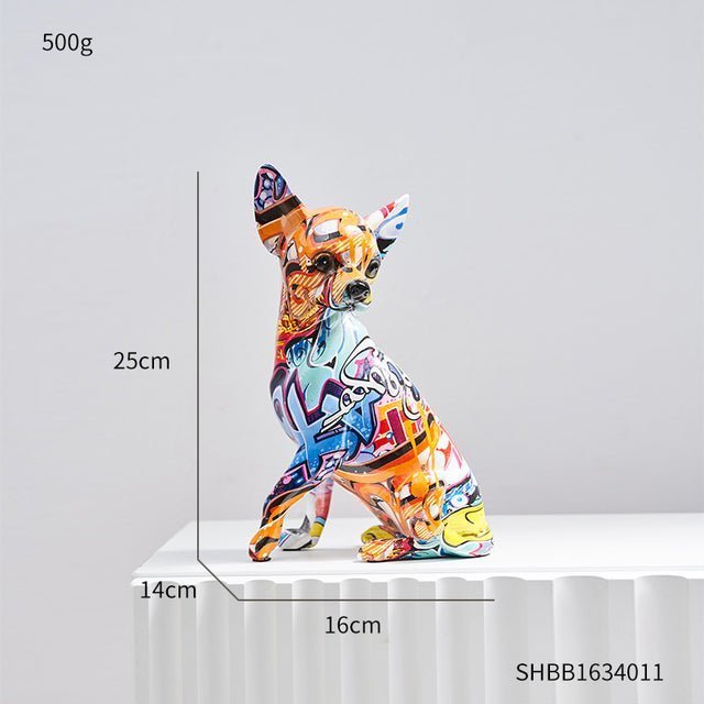 Abstract Resin Sculpture with Graffiti - Inspired Finish - Home by Lorena