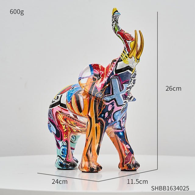 Abstract Resin Sculpture with Graffiti - Inspired Finish - Home by Lorena