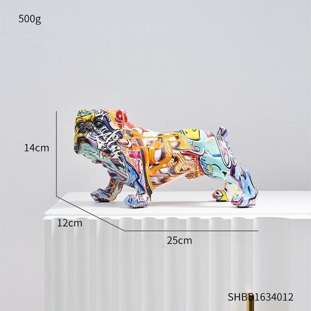 Abstract Resin Sculpture with Graffiti - Inspired Finish - Home by Lorena