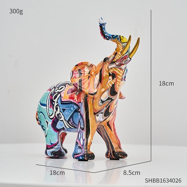 Abstract Resin Sculpture with Graffiti - Inspired Finish - Home by Lorena