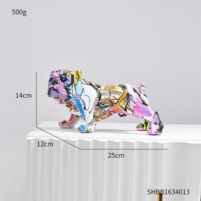 Abstract Resin Sculpture with Graffiti - Inspired Finish - Home by Lorena