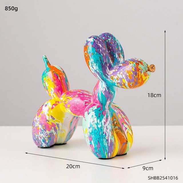 Abstract Resin Sculpture with Graffiti - Inspired Finish - Home by Lorena