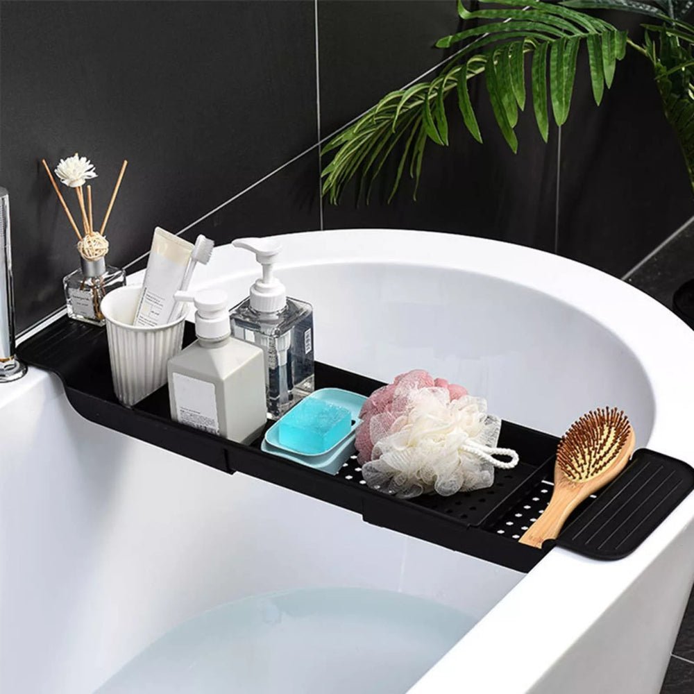 Bath Tray with Adjustable Width, Non - Slip Base - Home by Lorena