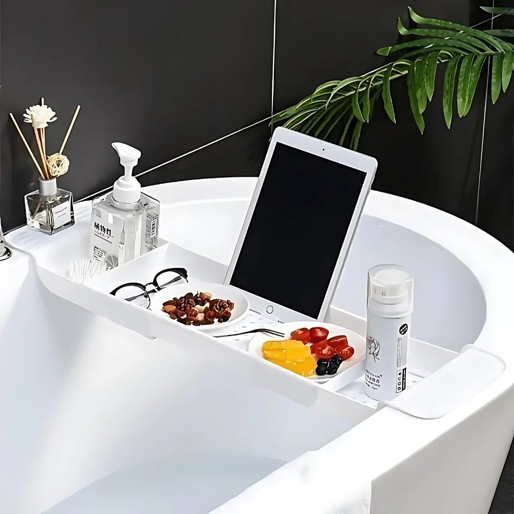 Bath Tray with Adjustable Width, Non - Slip Base - Home by Lorena