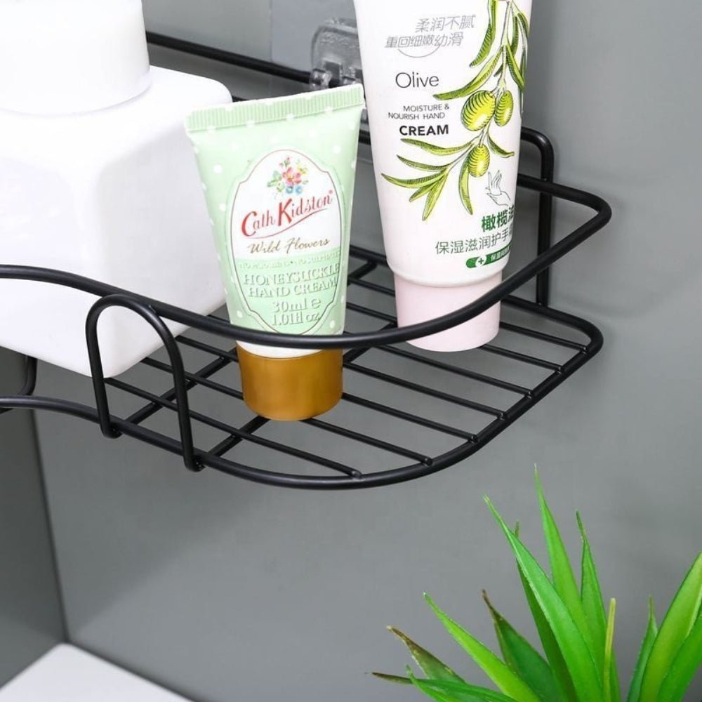Corner Bathroom Storage Shelf in Stainless Steel - Home by Lorena
