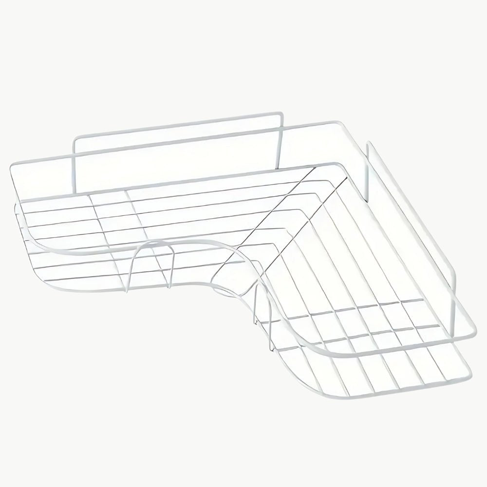 Corner Bathroom Storage Shelf in Stainless Steel - Home by Lorena