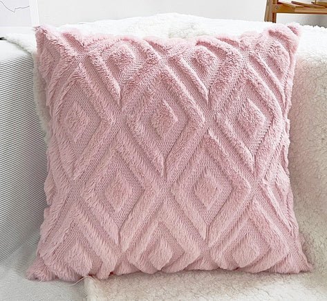 Cotton Linen Cushion Cover with 3D Diamond Pattern - Home by Lorena