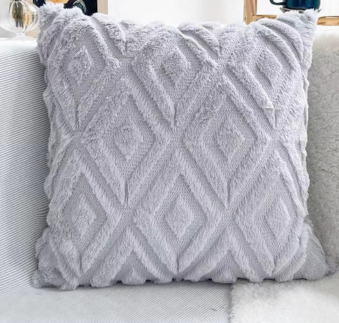 Cotton Linen Cushion Cover with 3D Diamond Pattern - Home by Lorena