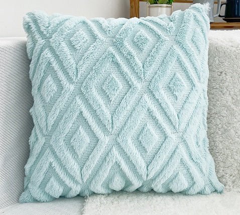 Cotton Linen Cushion Cover with 3D Diamond Pattern - Home by Lorena