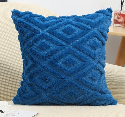 Cotton Linen Cushion Cover with 3D Diamond Pattern - Home by Lorena