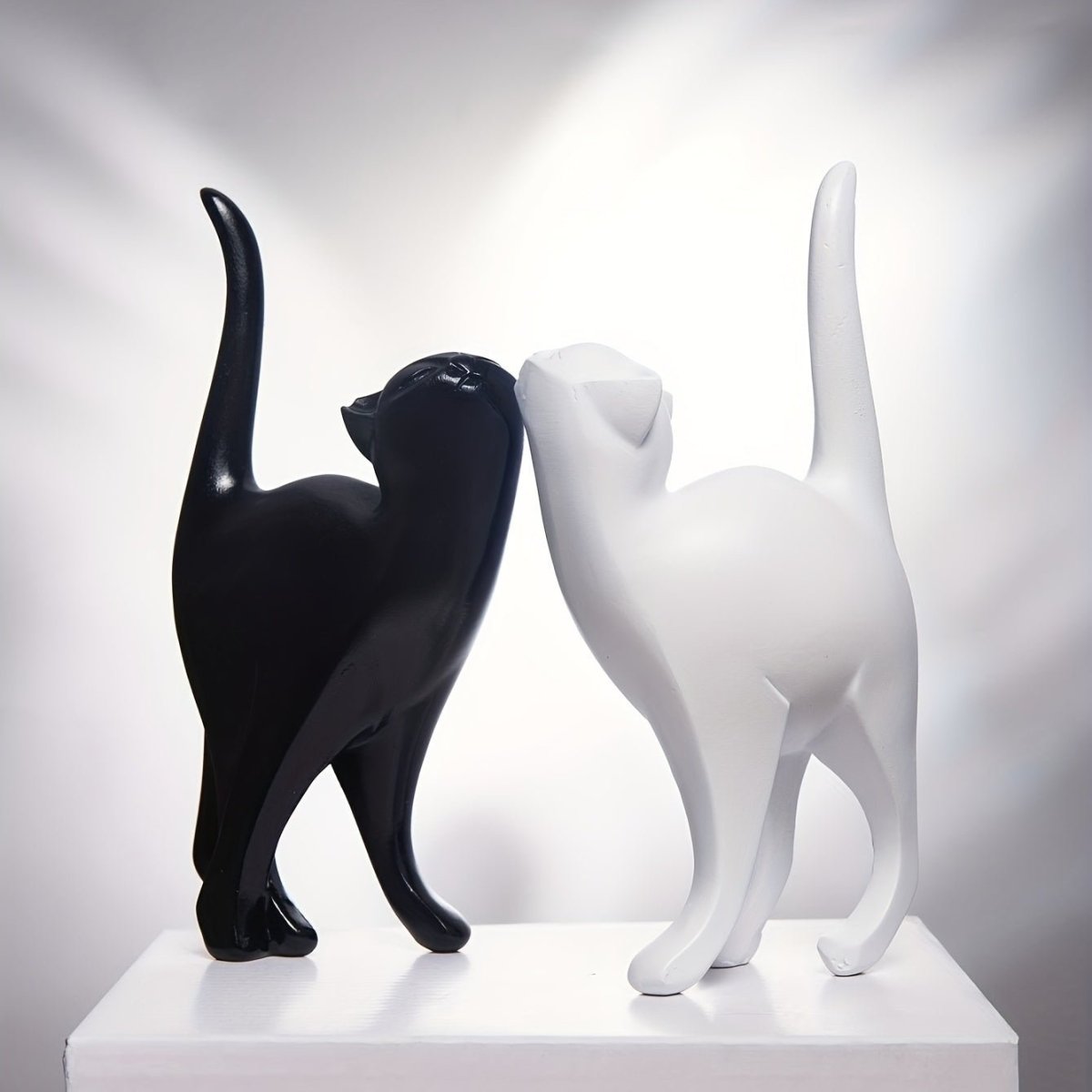 Handmade Resin Cat Sculpture with Matte Finish - Home by Lorena