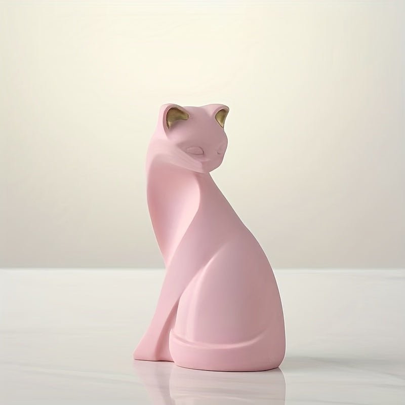 Handmade Resin Cat Sculpture with Matte Finish - Home by Lorena