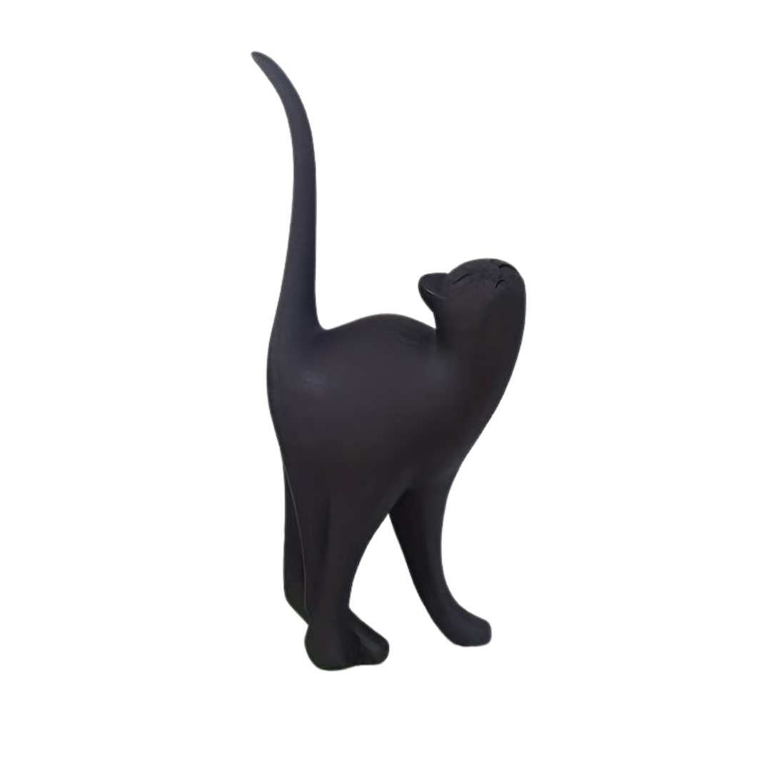 Handmade Resin Cat Sculpture with Matte Finish - Home by Lorena