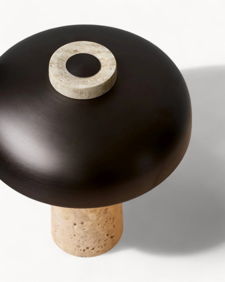 Home by Lorena – Travertine Lamp - Home by Lorena