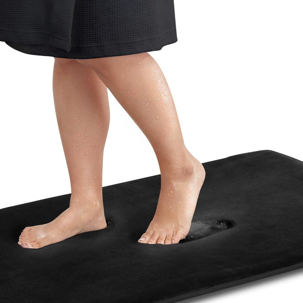 Memory Foam Bath Mat with Non - Slip Base - Home by Lorena