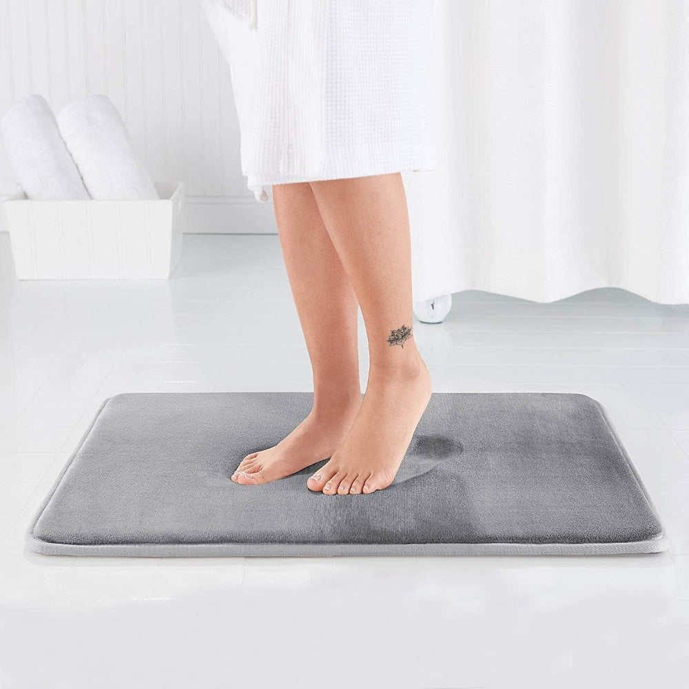 Memory Foam Bath Mat with Non - Slip Base - Home by Lorena
