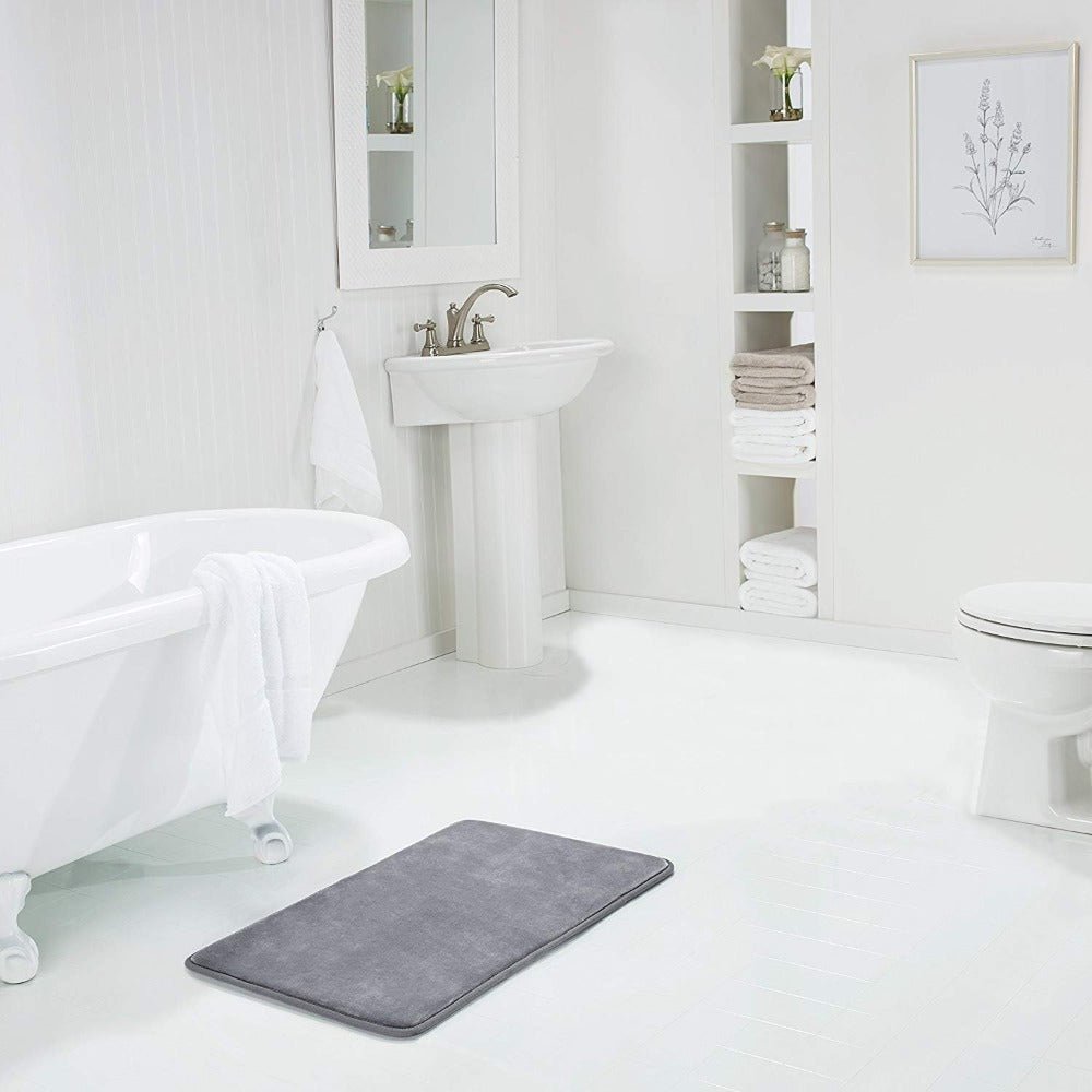 Memory Foam Bath Mat with Non - Slip Base - Home by Lorena