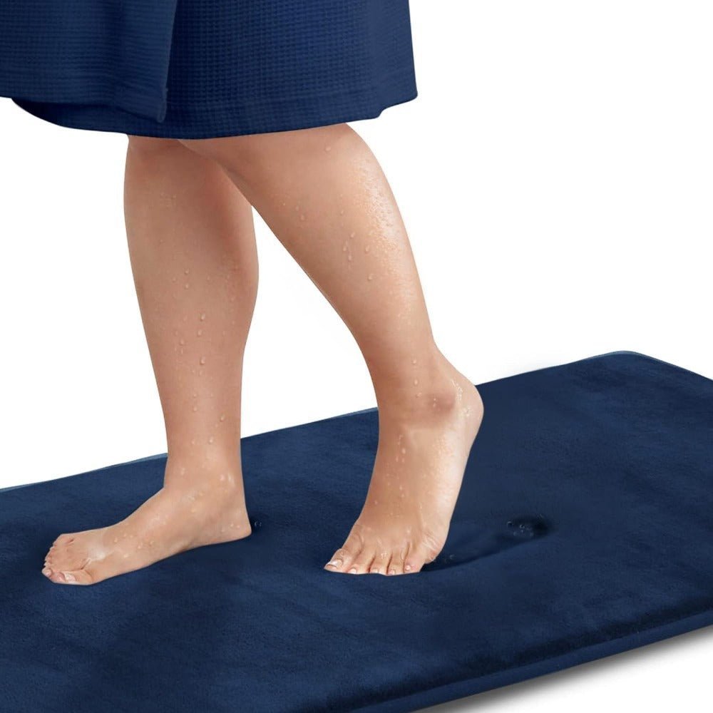 Memory Foam Bath Mat with Non - Slip Base - Home by Lorena