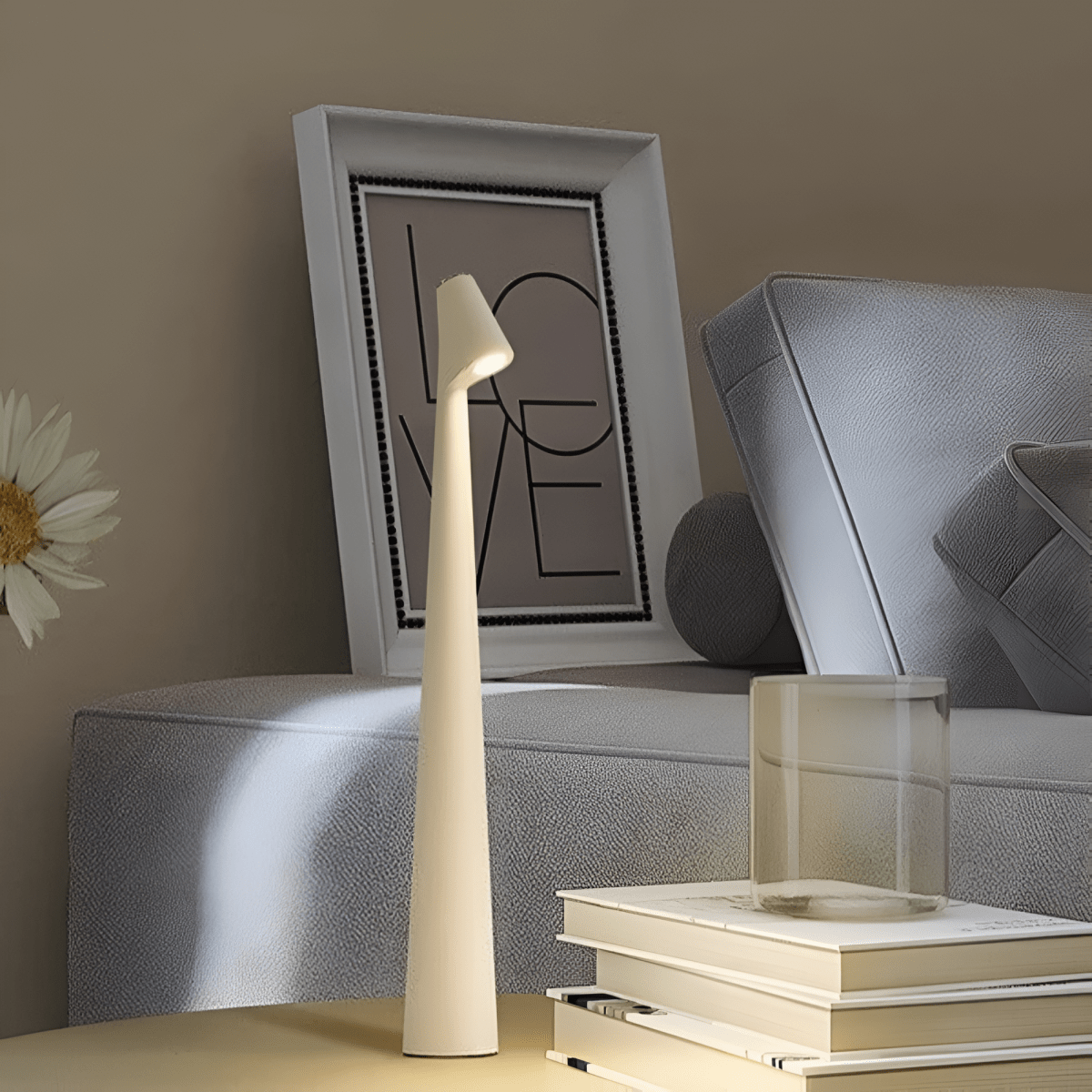 Minimalist LED Table Lamp with Touch Dimmer, Wireless Design - Home by Lorena
