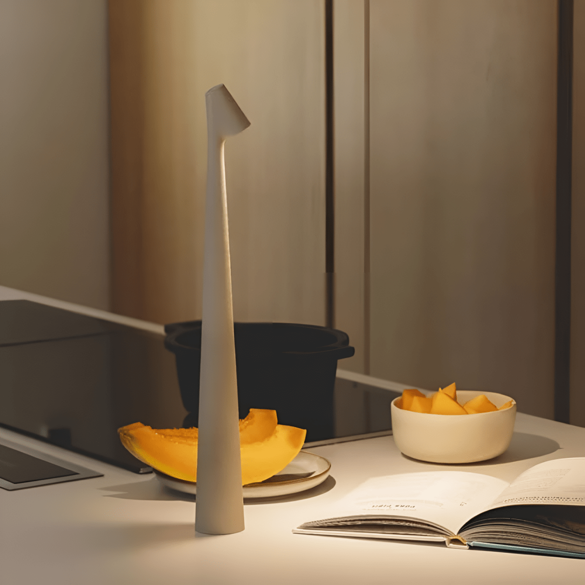 Minimalist LED Table Lamp with Touch Dimmer, Wireless Design - Home by Lorena