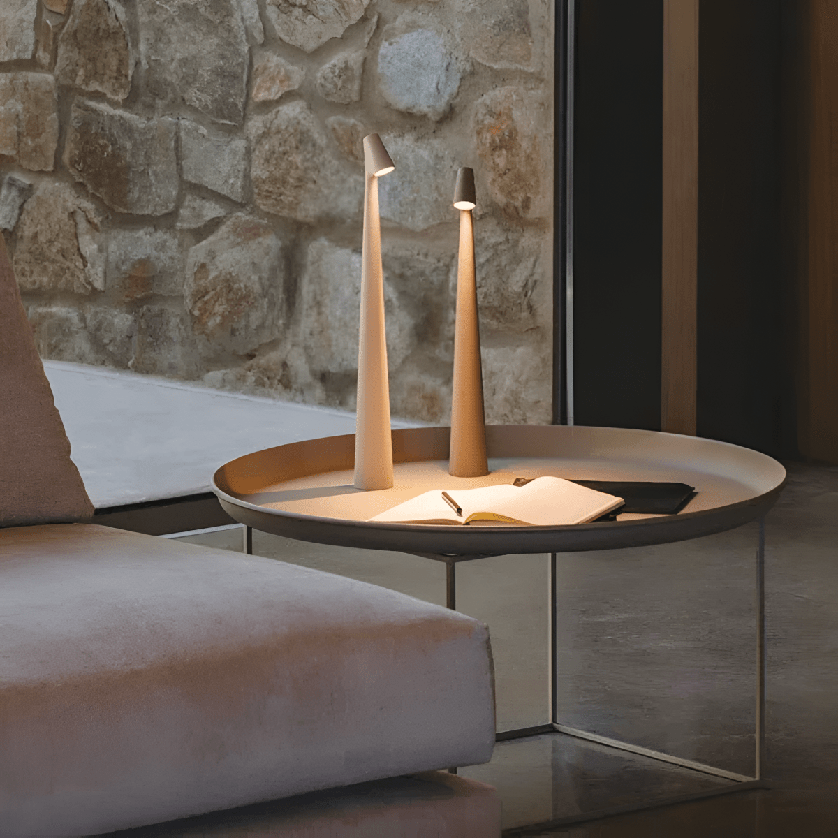 Minimalist LED Table Lamp with Touch Dimmer, Wireless Design - Home by Lorena