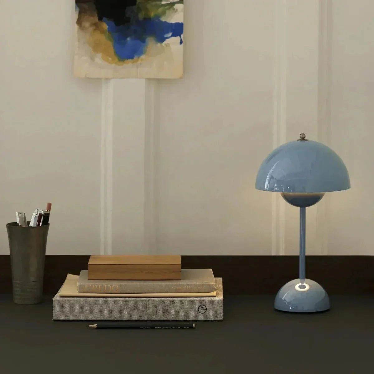 Modern Table Lamp with Adjustable Brightness, Iron Finish - Home by Lorena