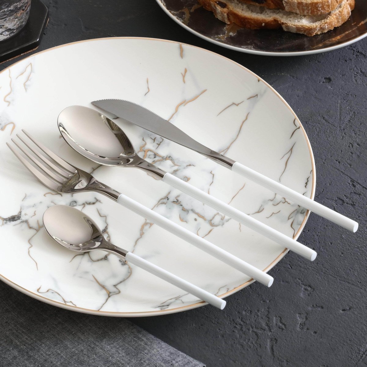 Polished Stainless Steel Cutlery Set, 4 - Piece - Home by Lorena