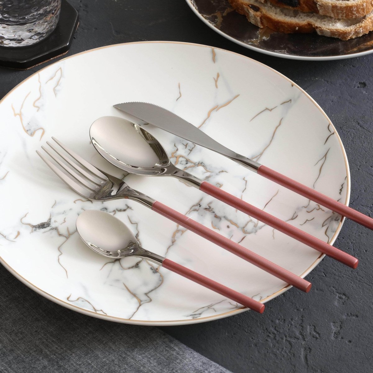 Polished Stainless Steel Cutlery Set, 4 - Piece - Home by Lorena