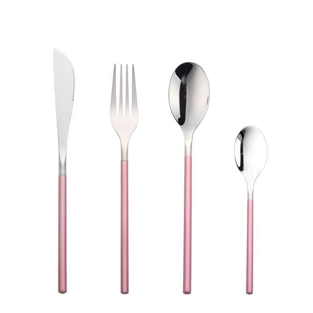 Polished Stainless Steel Cutlery Set, 4 - Piece - Home by Lorena