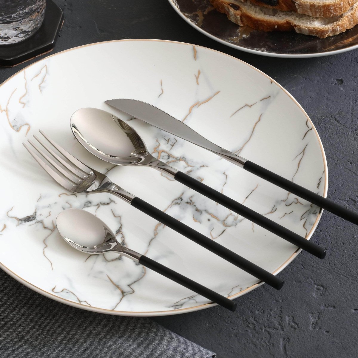 Polished Stainless Steel Cutlery Set, 4 - Piece - Home by Lorena