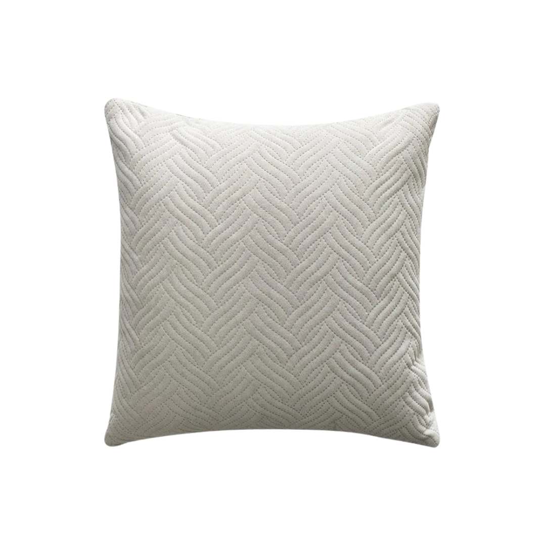 Quilted Velvet Cushion Cover with Wave Pattern, 45 x 45 cm - Home by Lorena