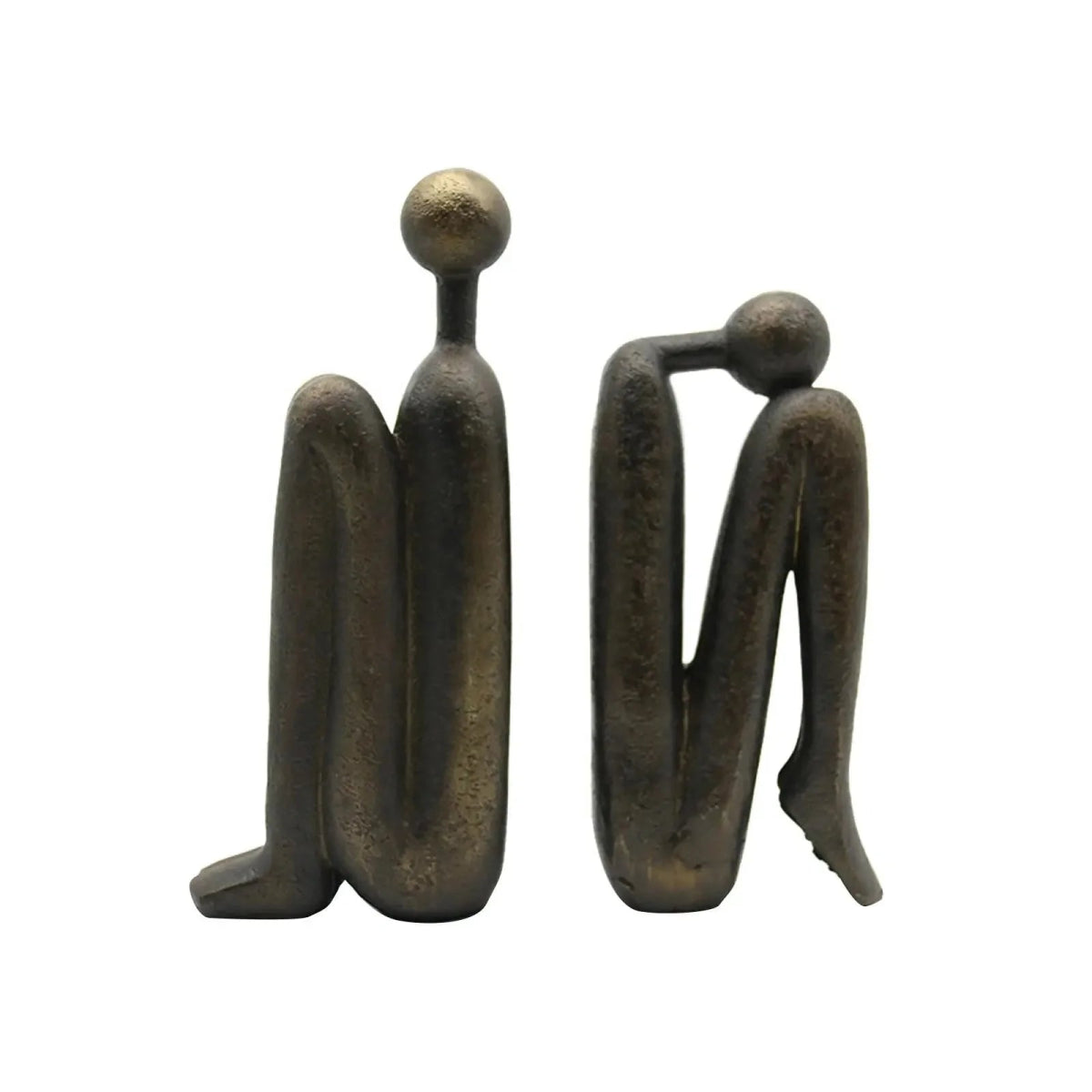 Resin Bookends with Sculptural Design, Pair - Home by Lorena
