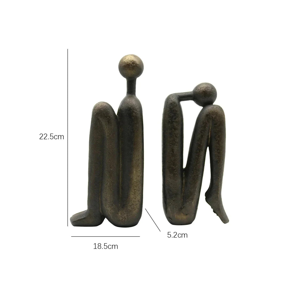 Resin Bookends with Sculptural Design, Pair - Home by Lorena