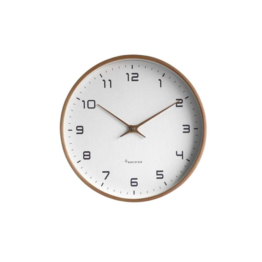 Scandinavian Wall Clock with Natural Wood Finish - Home by Lorena