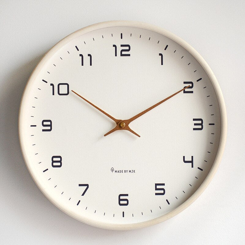 Scandinavian Wall Clock with Natural Wood Finish - Home by Lorena