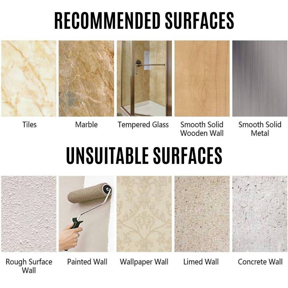 Self - Adhesive Shower Shelf with Anti - Rust Finish - Home by Lorena