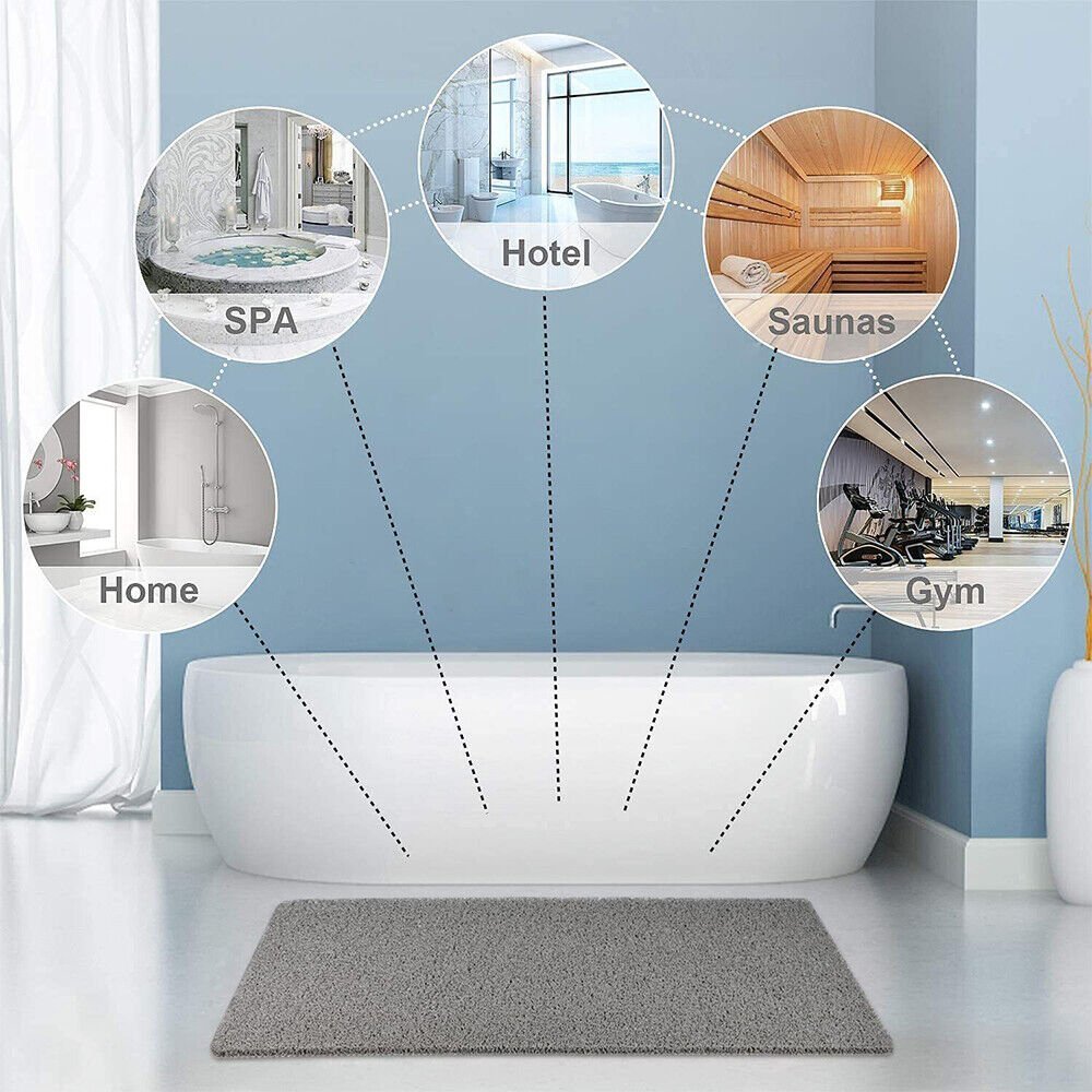 Soft Non - Slip Bath Mat with Quick - Drain Surface - Home by Lorena