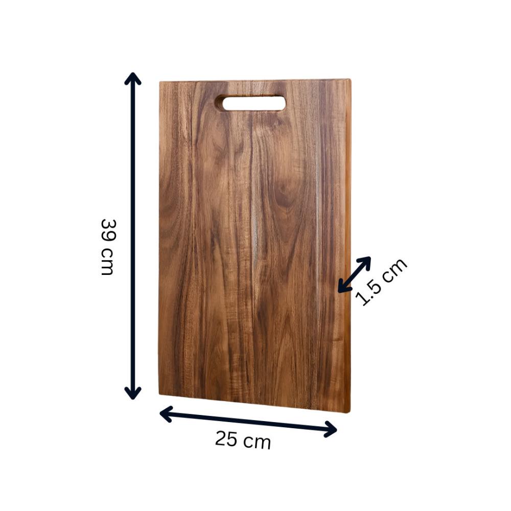 Solid Acacia Wood Chopping Board with Handle - Home by Lorena