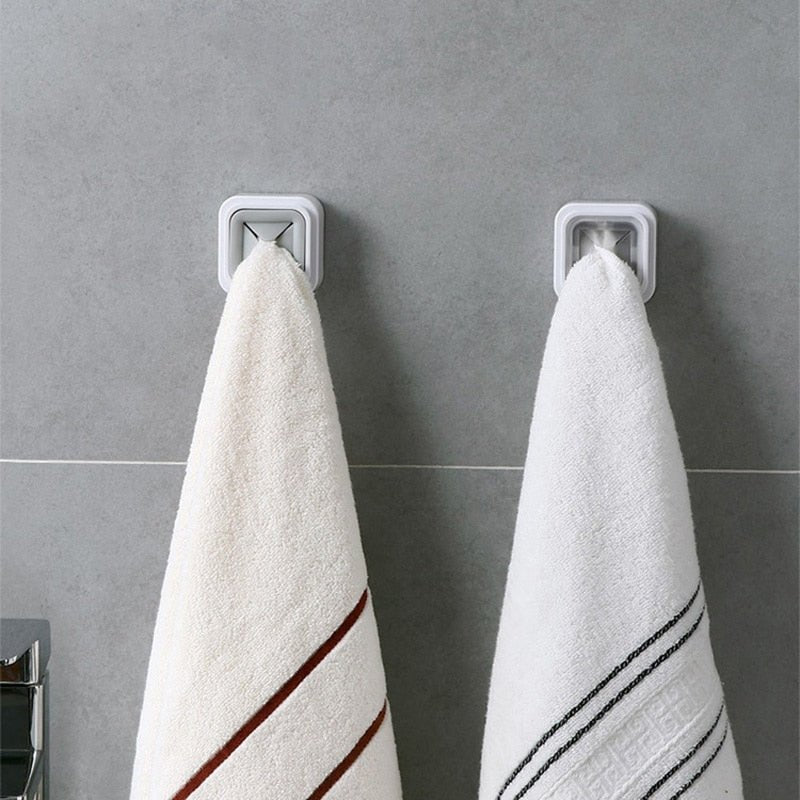 Square Towel Clip with Adhesive Back, White Base - Home by Lorena